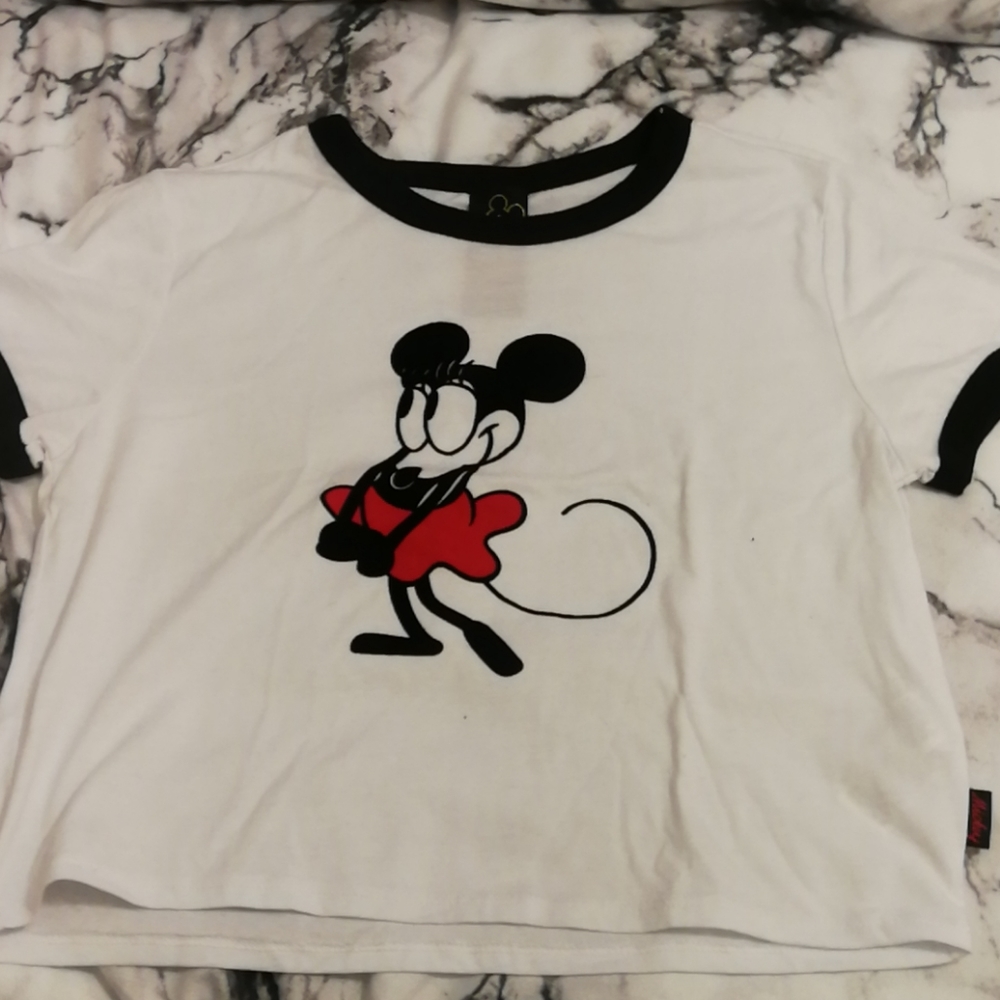 Vintage style minnie mouse crop tee